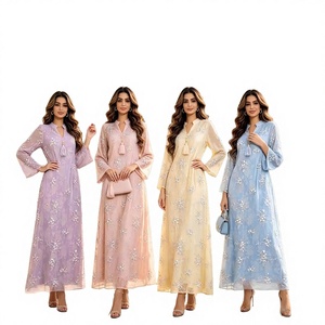 2026 New Water Drill <b>Dress</b> Luxury Custom Muslim Women's Abaya <b>for</b> Modest Casual Wholesale <b>Eid</b> Polyester Breathable - Product Image 2