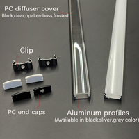 Profils en plastique sur mesure de taille moyenne, type 3, profilé en aluminium pour bande LED, boîte d'échantillons linéaires pour LED