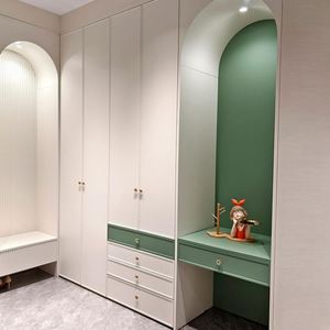 Vente directe du fabricant, ensemble de placard de chambre à coucher complet avec porte coulissante de luxe, meubles de rénovation de manoir sur mesure de qualité supérieure - Product Image 6