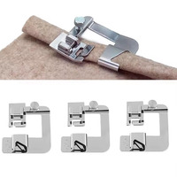 4/8 Kit de pied-de-biche à ourlet roulé à coudre large ourlet et liant à ruban pied-de-biche pour Machine à coudre à tige basse fournitures de couture