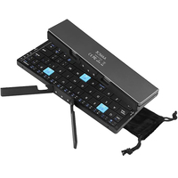 Clavier sans fil pliable avec support magnétique, mini clavier pliable en alliage d'aluminium, clavier rechargeable pour tablette/pad
