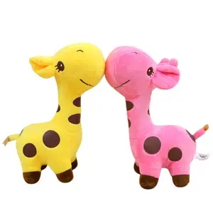 Simpatico cartone animato animale simulazione creativa giraffa farcito peluche bambola di piccole dimensioni