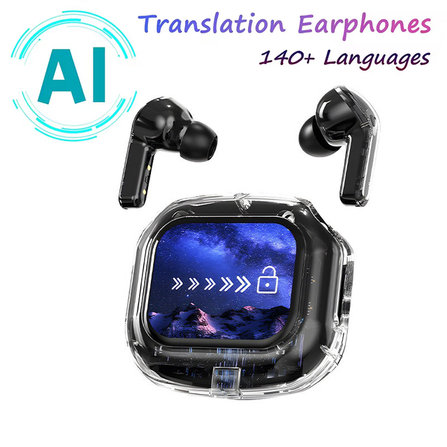 2026 Ai Translation Wireless Earphones Low Latency Gaming Earbuds with Screen for Gamer TWS Audifonos Auriculares Inalambricos