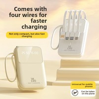 Batterie externe compacte et portable en plastique, grande capacité 20000 mAh, multi-ports, charge rapide, personnalisable avec logo, vente en gros