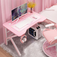 Escritorio de Calidad Superior para Gaming en Forma de Z de Metal con LED RGB para Chica Flor de Cerezo Rosa, Oferta Especial, Mesa Moderna para PC para Oficina y Hogar, Incluye Vaso