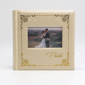 Fournisseur à couverture rigide 200 photos 4x6 pouces, couverture en papier vinyle <span class=keywords><strong>album</strong></span> <span class=keywords><strong>photo</strong></span> de mariage avec fenêtre - Product Image 1