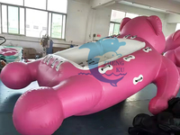 Tube remorquable gonflable d'ours de fraise commercial bateau de remorquage de Pikachu bateau de disco à vendre