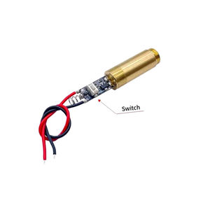 Module laser 12 mm vert/point 5 mW 10 mW 532 nm, résistance réglable, interrupteur à bouton-poussoir, tête laser 3 V, laser vert - Product Image 3