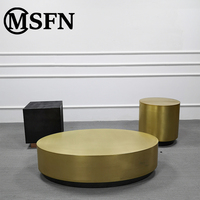 Table basse carrée personnalisable, style vintage industriel moderne, géométrique, en métal, acier inoxydable, cuivre, durable, pour salon, salle de sport