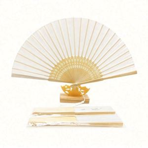 Abanico de Mano Plegable de Bambú Pintado con Arte Folclórico Personalizado para Novia - Product Image 3