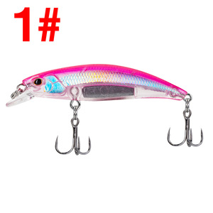 Nuova esca artificiale da 6.7cm 6.3g da 8 colori esca per spigole esche da nuoto in plastica dura lunga che affonda esca da pesca in acqua salata - Product Image 6