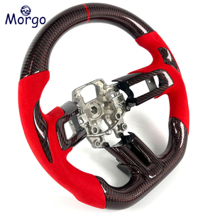 Volant personnalisé en fibre de carbone forgée rouge avec LED pour <span class=keywords><strong>Ford</strong></span> <span class=keywords><strong>Mustang</strong></span> S550 5.0L <span class=keywords><strong>GT</strong></span> <span class=keywords><strong>V8</strong></span> Shelby Mach 1 RTR 2015-2023 - Product Image 4