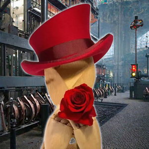 Costume Cap Cashmere Asymmetric Top Wool Hats for Men Fashionable Formal Ribbon Steam Punk Hats Men Lumber Women Men Party Caps - Product Image 3