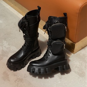 COOLWAY Botas Militares Charol Mujer - PERA LIMONERA