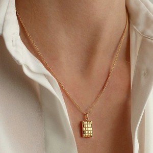 Collar con colgante de acero inoxidable con dije de corazón y estrella, cadena de clavícula en tono dorado para regalo, joyería de moda. - Product Image 3