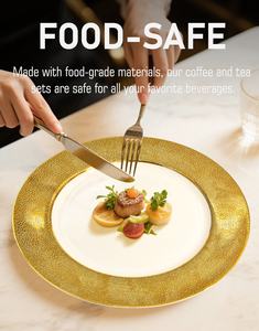 Exquis Premium élégant peint à la main Design <span class=keywords><strong>de</strong></span> luxe <span class=keywords><strong>porcelaine</strong></span> <span class=keywords><strong>porcelaine</strong></span> assiette en céramique pour ensemble <span class=keywords><strong>de</strong></span> vaisselle - Product Image 4