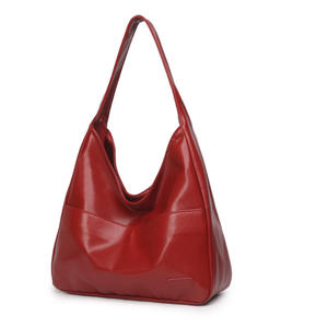 Bolso bandolera de piel marrón de gran capacidad, bolso de mujer de diseño retro minimalista - Product Image 5