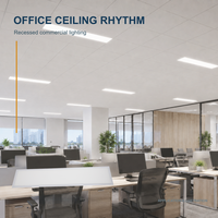 Panneau lumineux LED encastré 1x4 40W UGR19 pour projets de plafonds de bureaux