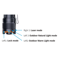 Lampe torche LED 4000 lumens 21700 Li-ion rechargeable 1000 mètres LEP/WP-CT3+XPG3 en alliage d'aluminium IP68 étanche