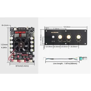 XY-T220H-W 220W*2 lossless BT audio amplifier module stereo pitch and bass adjustment <strong>TPA3251</strong> - Product Image 3