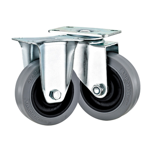 Roulettes de 3, 4 et 5 pouces, qualité supérieure, moyenne capacité, zinguées, à faible bruit, double roulement, antistatiques et conductrices, roue en TPR - Product Image 5