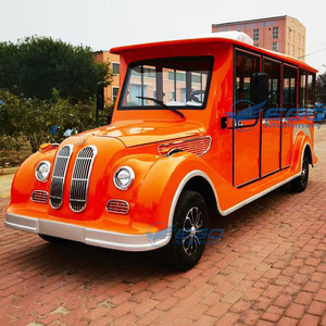 Coche Eléctrico de Turismo Clásico Vintage de Lujo Personalizado, Color Naranja Dulce, con Carrocería Completamente Cerrada, Único - Product Image 1