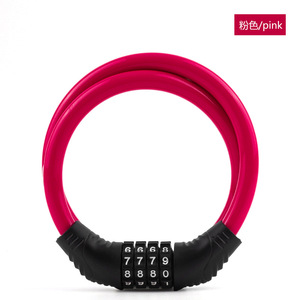 <span class=keywords><strong>Antivol</strong></span> à combinaison à quatre chiffres pour équipement de cyclisme, câble en acier pour VTT - Product Image 5