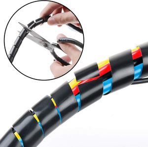 Gaine de protection noire pour câbles, tube organisateur de fils 4-30MM, gestion des câbles en plastique - Product Image 3