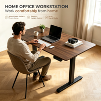 Cadre de bureau électrique à double moteur réglable en hauteur, style contemporain moderne en fer