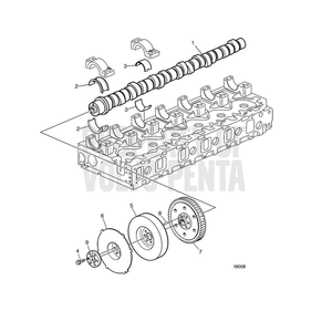 Penta D12 aftermarket Camshaft 20593688 <span class=keywords><strong>TAD1241GE</strong></span> - Product Image 4