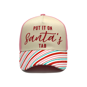 Gorra <span class=keywords><strong>de</strong></span> Béisbol <span class=keywords><strong>de</strong></span> Algodón Personalizada con Diseño <span class=keywords><strong>de</strong></span> Bastón <span class=keywords><strong>de</strong></span> Caramelo Rosa, Visera <span class=keywords><strong>de</strong></span> 5 Paneles, Estilo Camionero <span class=keywords><strong>de</strong></span> Dos Tonos con Bordado <span class=keywords><strong>de</strong></span> Logotipo - Product Image 2
