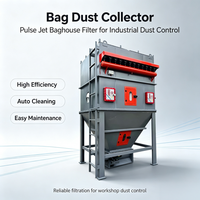 Nouvelle unité de dépoussiérage industrielle à sacs Pulse Bag avec poignées de levage, structure en acier, efficacité de 99 %, moteur de 15 kW pour matériaux de construction