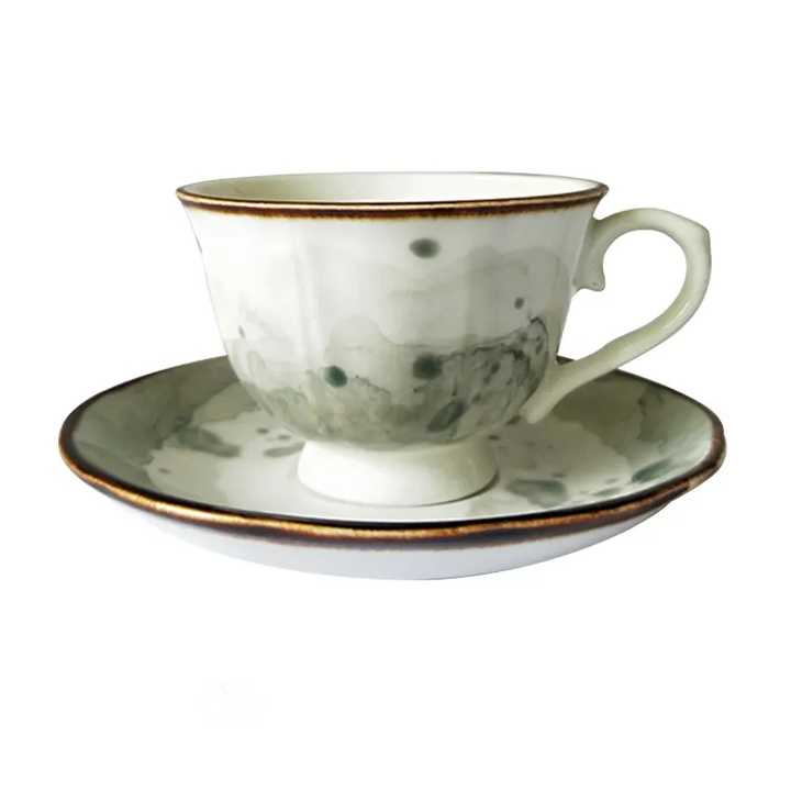 Chinese Style Girly Fairyland Ceramic Cup Saucer Set New Western Combination Afternoon Tea Elegant Dinnerware Gift