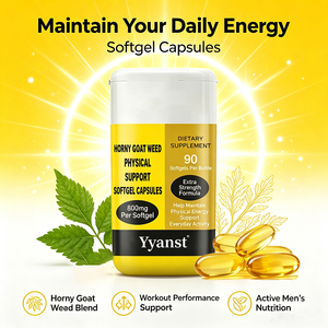 Cápsulas de Epimedium en Gel Suave 800mg 90 Unidades, Suplemento Herbal Natural para Apoyo Físico, Energía Diaria para Hombres, Extracto de Epimedium Vegano - Product Image 4