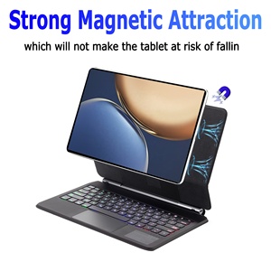 Oem Biểu Tượng Tùy Chỉnh Ngôn Ngữ Đứng Không Dây Trackpad Backlit Folio Từ Trường Hợp Đối Với Honor V7 Pro 11 Ma Thuật Bàn Phím - Product Image 3