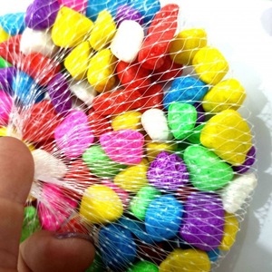 Sacs en filet de pierres colorées pour aquarium, pierres décoratives pour aménagement paysager d'aquarium - Product Image 3