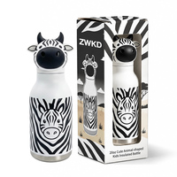 Botella de Agua Infantil de Acero Inoxidable 304 con Recubrimiento de Cobre, 20 oz, con Pajita de Animales, a Prueba de Fugas, Libre de BPA, Regalo Personalizado con Logotipo OEM, Regreso a Clases