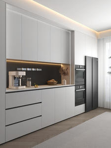 カスタマイズ可能な無垢材モダンモジュール式高さ調節可能エコフレンドリー耐久性防水ダイニングルーム用サイドボード - Product Image 4