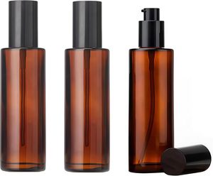 Refillable 20ml-120ml <b>Amber</b> Eco-friendly Glass Frost Surface Spray Lotion <b>Bottle</b> Mist Spray Cosmetic Packaging - Product Image 1