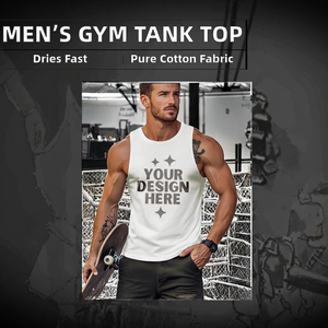 Nouveaux débardeurs sans manches en coton 100% respirant pour hommes, grande taille, mode, pour la gym, la musculation et l'entraînement - Product Image 2
