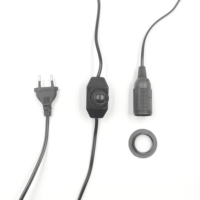 Câble d'alimentation US AU UK EU vers E14 E27 avec support de lampe à vis, suspension LED avec interrupteur de gradation 301 et rallonge électrique