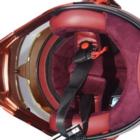 Casque de moto Masei 601 Iron Patriot, casque de divertissement, visière intérieure, casques personnalisés Red Bee
