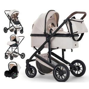 Poussette bébé avec siège auto réversible, poussette à double sens, poussette Kinderwagen, poussette pliable avec cadre <span class=keywords><strong>en</strong></span> alliage d'aluminium, poussette bébé 3 <span class=keywords><strong>en</strong></span> <span class=keywords><strong>1</strong></span> - Product Image 1