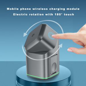 Productos de Tendencia 2025 180 °   Cargador Inalámbrico Magnético 3 en 1 de Alta Calidad con Rotación, Cargador Rápido de 15 W para iPhone 15 - Product Image 3