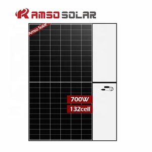 Mono Solar N Type TOPCON 670W/680/690W700W/710W/720W730W <b>Black</b> <b>Frame</b> Full <b>Black</b> <b>Large</b> Size High Power for System AS730S10-132 N - Product Image 2