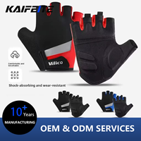 Gants de sport personnalisés avec logo, demi-doigts, pour musculation, rembourrés, antidérapants, respirants, absorbant les chocs, pour cyclisme et entraînement, OEM