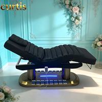 Table de massage électrique haut de gamme avec commandes latérales doubles et fonction d'inclinaison complète, table de massage pour salon et spa, lit facial réglable
