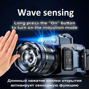 Aeternam T51 Portable Sensor Switch <strong>Headlamp</strong> Zoom Waterproof Rechargeable Led Torch Flashlight Work <strong>Headlamp</strong> Tactical Flashlight - Product Image 4