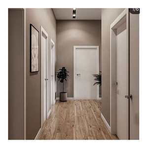 Modern Minimalist 8 Ft Luxury Hotel Indoor Walnut <strong>Wooden</strong> Interior <strong>Door</strong> Room With <strong>Door</strong> Handles Knobs - Product Image 6