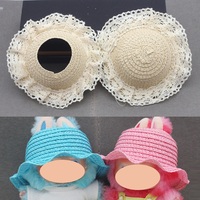 Chapeau ondulé en plastique de dessin animé en gros, accessoire compatible avec les poupées Labubu de 17 cm, décoration de mode DIY